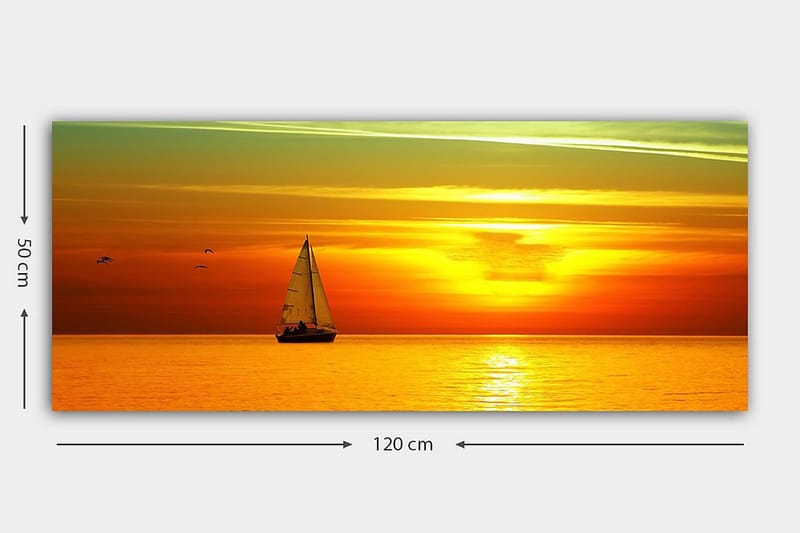 Canvasbilde YTY Nautical & Beach Flerfarget - 120x50 cm - Interiør - Maleri & posters - Lerretsbilder