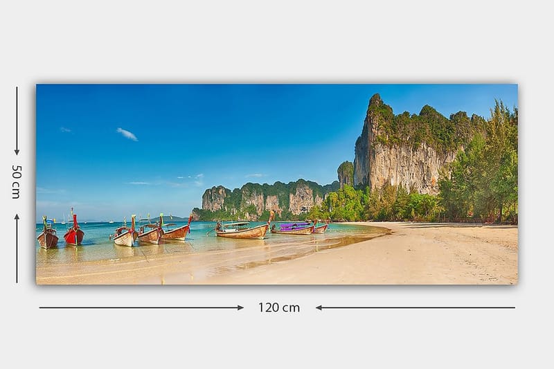 Canvasbilde YTY Nautical & Beach Flerfarget - 120x50 cm - Interiør - Maleri & posters - Lerretsbilder