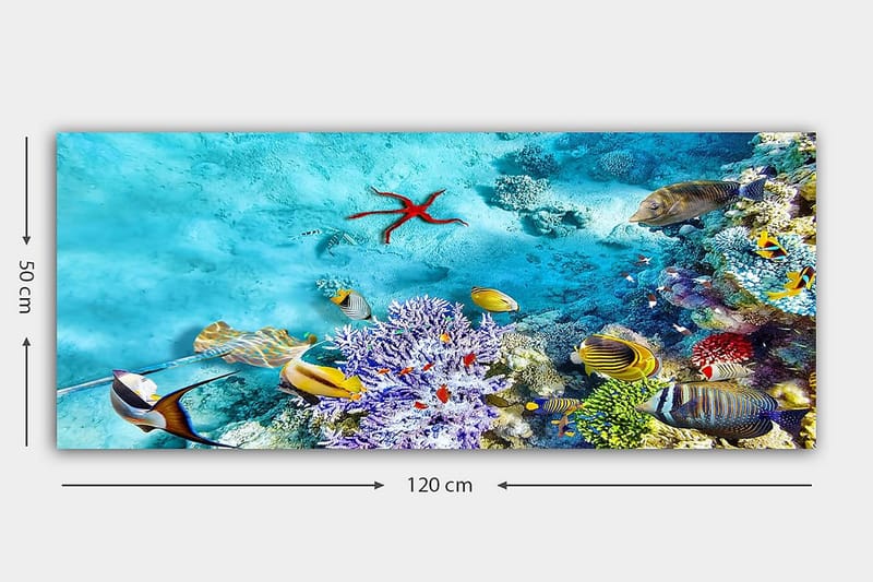Canvasbilde YTY Nautical & Beach Flerfarget - 120x50 cm - Interiør - Maleri & posters - Lerretsbilder