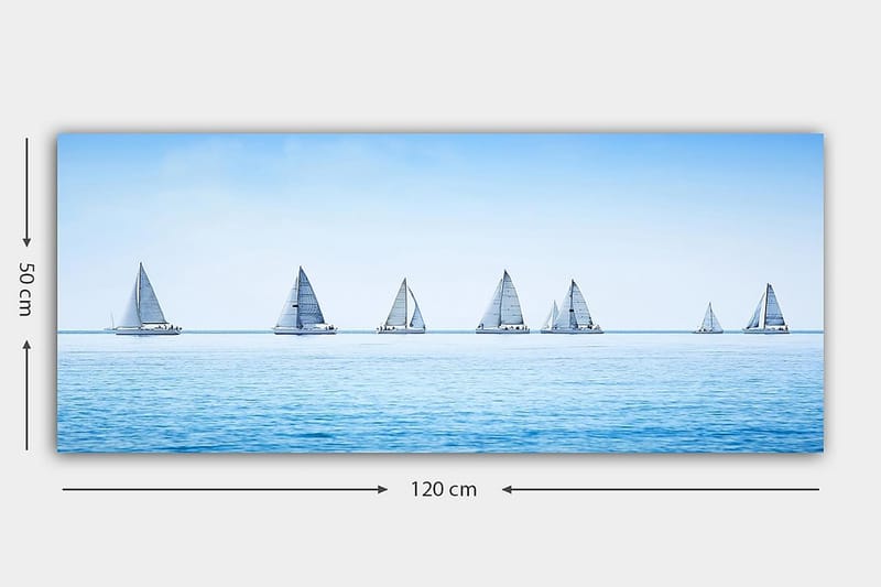 Canvasbilde YTY Nautical & Beach Flerfarget - 120x50 cm - Interiør - Maleri & posters - Lerretsbilder
