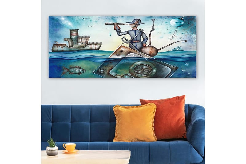 Canvasbilde YTY Nautical & Beach Flerfarget - 120x50 cm - Interiør - Maleri & posters - Lerretsbilder
