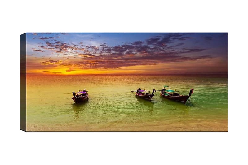 Canvasbilde YTY Nautical & Beach Flerfarget - 120x50 cm - Interiør - Maleri & posters - Lerretsbilder