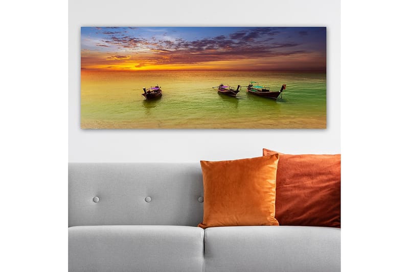Canvasbilde YTY Nautical & Beach Flerfarget - 120x50 cm - Interiør - Maleri & posters - Lerretsbilder