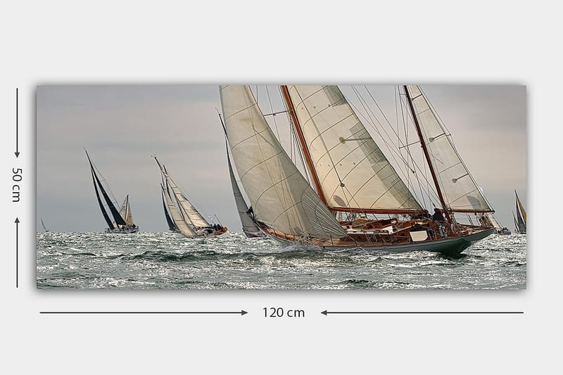 Canvasbilde YTY Nautical & Beach Flerfarget - 120x50 cm - Interiør - Maleri & posters - Lerretsbilder