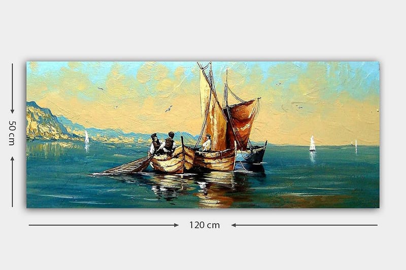 Canvasbilde YTY Nautical & Beach Flerfarget - 120x50 cm - Interiør - Maleri & posters - Lerretsbilder