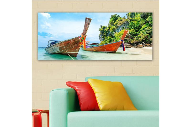 Canvasbilde YTY Nautical & Beach Flerfarget - 120x50 cm - Interiør - Maleri & posters - Lerretsbilder
