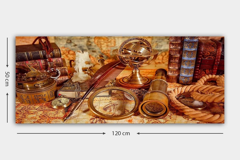 Canvasbilde YTY Nautical & Beach Flerfarget - 120x50 cm - Interiør - Maleri & posters - Lerretsbilder