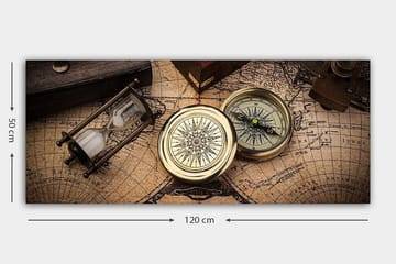 Canvasbilde YTY Nautical & Beach Flerfarget - 120x50 cm - Interiør - Maleri & posters - Lerretsbilder