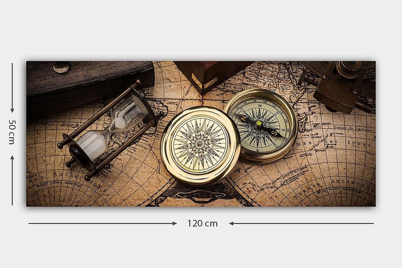 Canvasbilde YTY Nautical & Beach Flerfarget - 120x50 cm - Interiør - Maleri & posters - Lerretsbilder