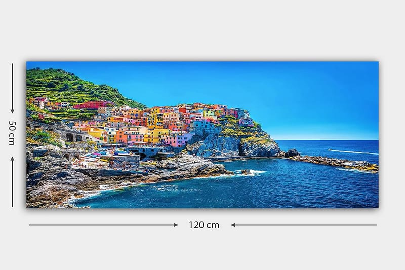 Canvasbilde YTY Nautical & Beach Flerfarget - 120x50 cm - Interiør - Maleri & posters - Lerretsbilder