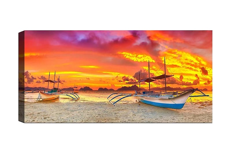 Canvasbilde YTY Nautical & Beach Flerfarget - 120x50 cm - Interiør - Maleri & posters - Lerretsbilder