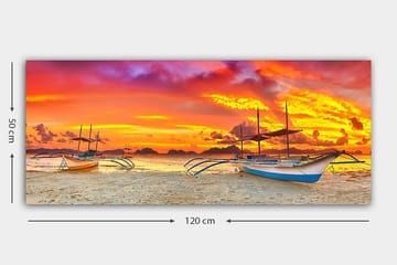 Canvasbilde YTY Nautical & Beach Flerfarget - 120x50 cm - Interiør - Maleri & posters - Lerretsbilder