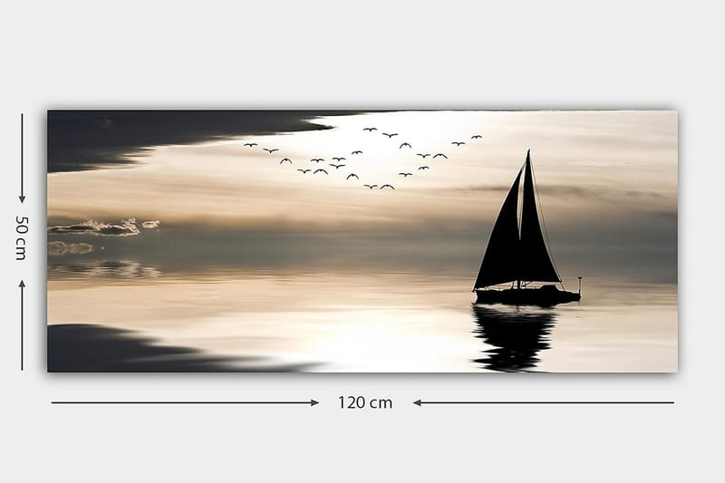 Canvasbilde YTY Nautical & Beach Flerfarget - 120x50 cm - Interiør - Maleri & posters - Lerretsbilder