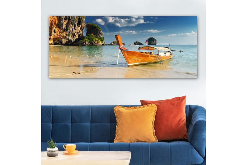 Canvasbilde YTY Nautical & Beach Flerfarget - 120x50 cm - Interiør - Maleri & posters - Lerretsbilder
