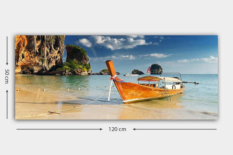Canvasbilde YTY Nautical & Beach Flerfarget - 120x50 cm - Interiør - Maleri & posters - Lerretsbilder