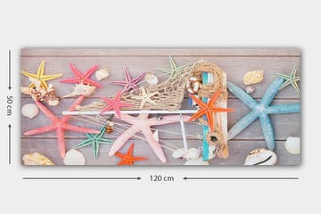 Canvasbilde YTY Nautical & Beach Flerfarget - 120x50 cm - Interiør - Maleri & posters - Lerretsbilder
