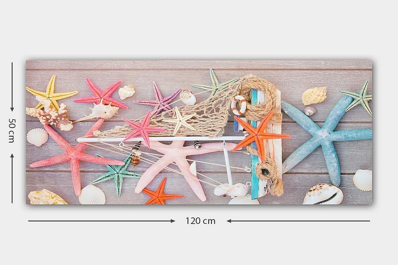 Canvasbilde YTY Nautical & Beach Flerfarget - 120x50 cm - Interiør - Maleri & posters - Lerretsbilder