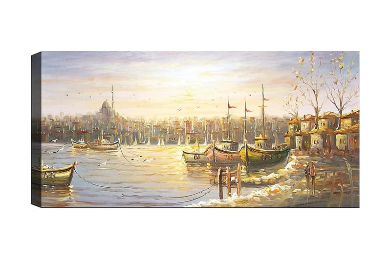 Canvasbilde YTY Nautical & Beach Flerfarget - 120x50 cm - Lerretsbilder