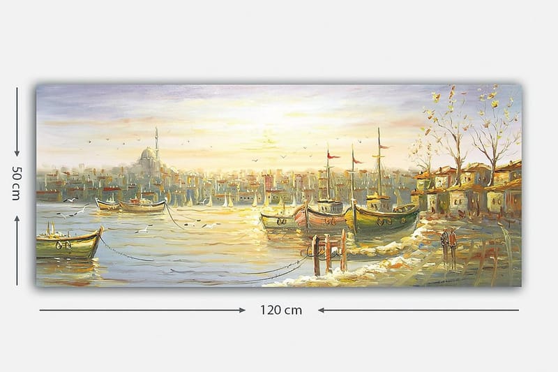 Canvasbilde YTY Nautical & Beach Flerfarget - 120x50 cm - Interiør - Maleri & posters - Lerretsbilder