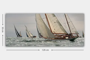 Canvasbilde YTY Nautical & Beach Flerfarget - 120x50 cm - Interiør - Maleri & posters - Lerretsbilder
