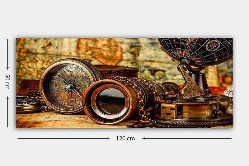 Canvasbilde YTY Nautical & Beach Flerfarget - 120x50 cm - Interiør - Maleri & posters - Lerretsbilder