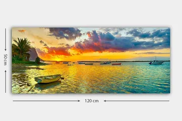 Canvasbilde YTY Nautical & Beach Flerfarget - 120x50 cm - Interiør - Maleri & posters - Lerretsbilder