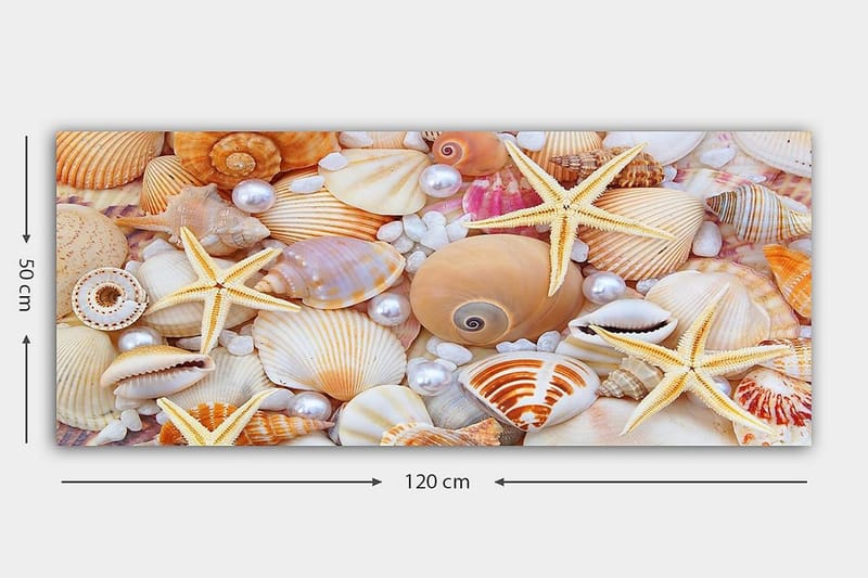 Canvasbilde YTY Nautical & Beach Flerfarget - 120x50 cm - Interiør - Maleri & posters - Lerretsbilder