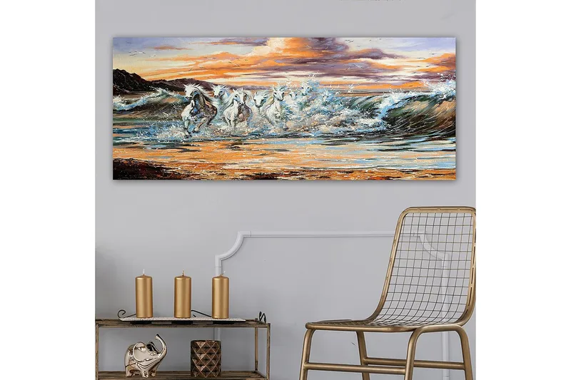 Canvasbilde YTY Nautical & Beach Flerfarget - 120x50 cm - Interiør - Maleri & posters - Lerretsbilder