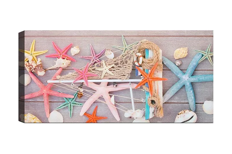 Canvasbilde YTY Nautical & Beach Flerfarget, 120x50 cm