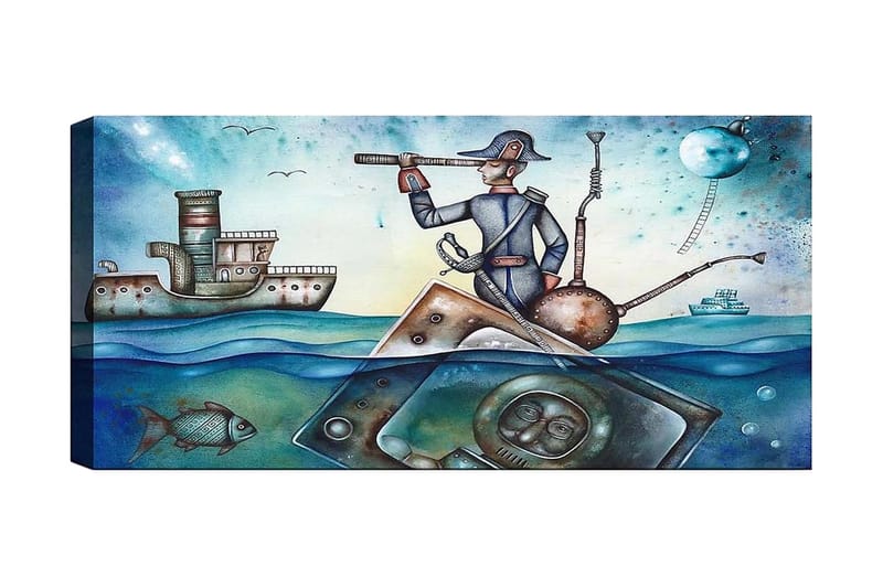 Canvasbilde YTY Nautical & Beach Flerfarget, 120x50 cm