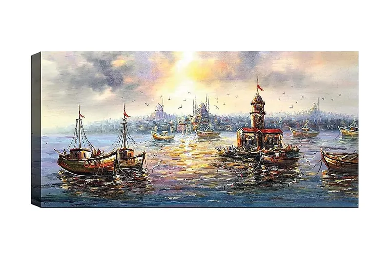 Canvasbilde YTY Nautical & Beach Flerfarget, 120x50 cm