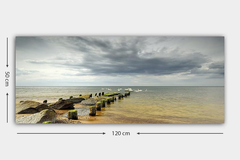 Canvasbilde YTY Nautical & Beach Flerfarget - 120x50 cm - Interiør - Maleri & posters - Lerretsbilder