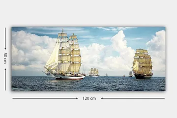 Canvasbilde YTY Nautical & Beach Flerfarget - 120x50 cm - Interiør - Maleri & posters - Lerretsbilder