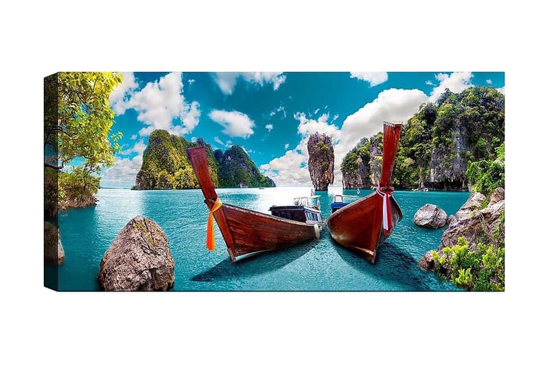 Canvasbilde YTY Nautical & Beach Flerfarget, 120x50 cm