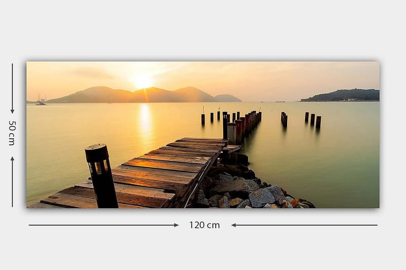 Canvasbilde YTY Nautical & Beach Flerfarget - 120x50 cm - Interiør - Maleri & posters - Lerretsbilder