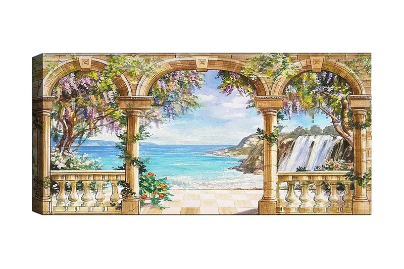 Canvasbilde YTY Nautical & Beach Flerfarget, 120x50 cm
