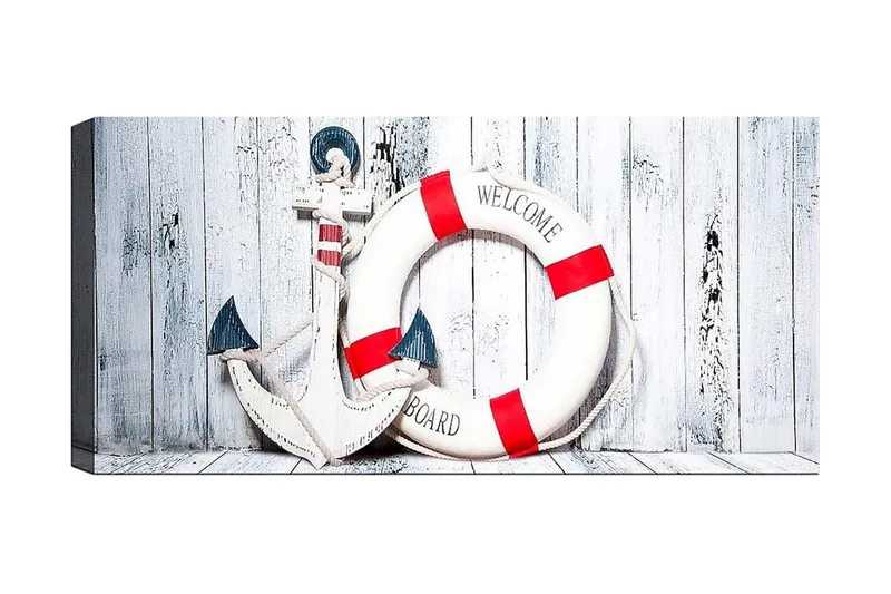 Canvasbilde YTY Nautical & Beach Flerfarget, 120x50 cm