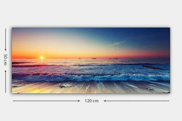 Canvasbilde YTY Nautical & Beach Flerfarget - 120x50 cm - Interiør - Maleri & posters - Lerretsbilder