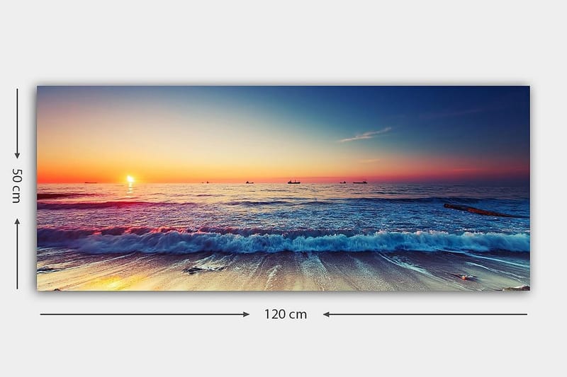 Canvasbilde YTY Nautical & Beach Flerfarget - 120x50 cm - Interiør - Maleri & posters - Lerretsbilder