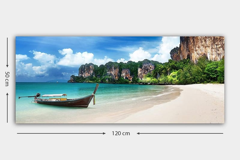 Canvasbilde YTY Nautical & Beach Flerfarget - 120x50 cm - Interiør - Maleri & posters - Lerretsbilder