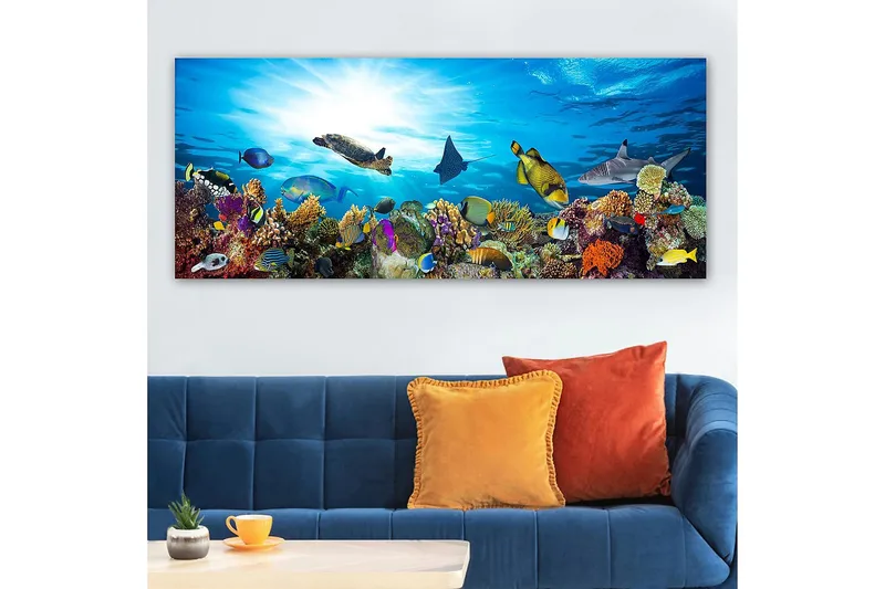 Canvasbilde YTY Nautical & Beach Flerfarget - 120x50 cm - Interiør - Maleri & posters - Lerretsbilder