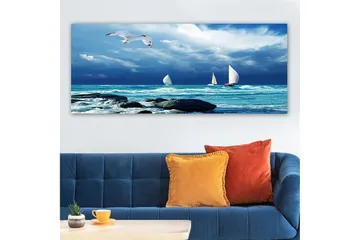 Canvasbilde YTY Nautical & Beach Flerfarget - 120x50 cm - Interiør - Maleri & posters - Lerretsbilder
