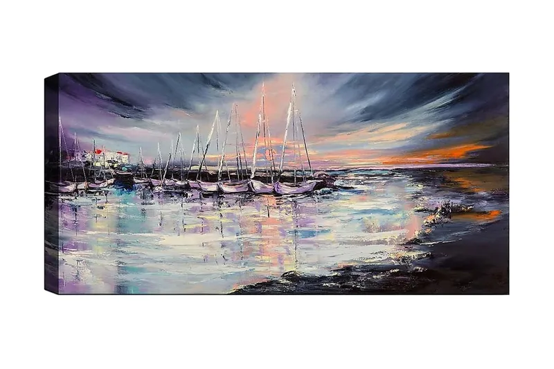 Canvasbilde YTY Nautical & Beach Flerfarget, 120x50 cm
