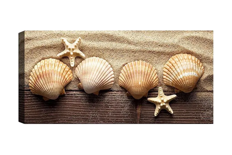 Canvasbilde YTY Nautical & Beach Flerfarget, 120x50 cm