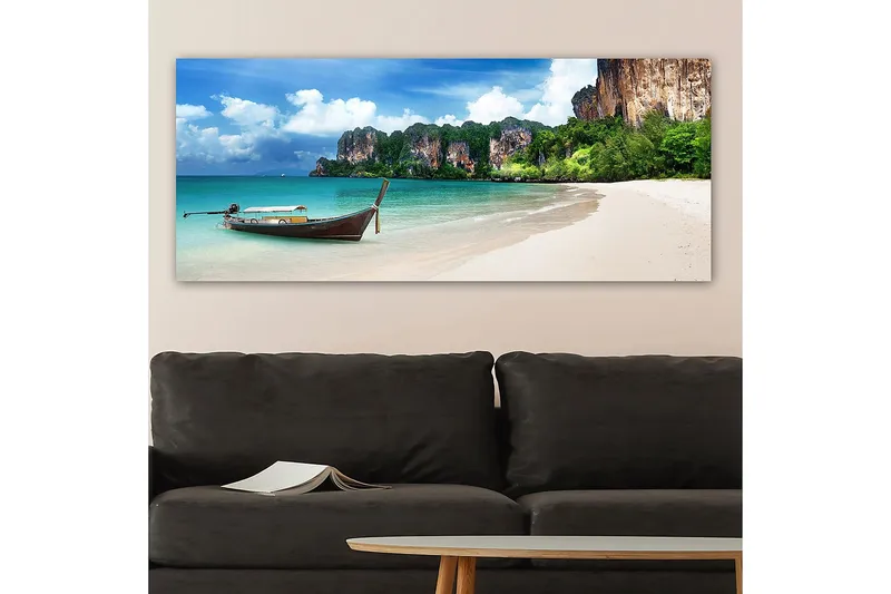 Canvasbilde YTY Nautical & Beach Flerfarget - 120x50 cm - Interiør - Maleri & posters - Lerretsbilder