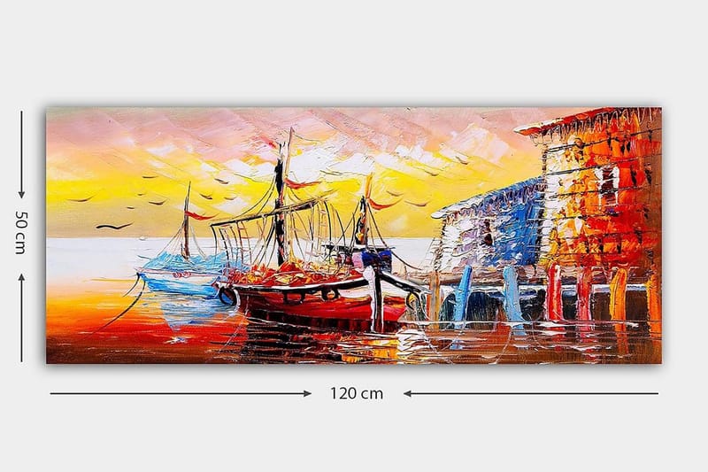 Canvasbilde YTY Nautical & Beach Flerfarget - 120x50 cm - Interiør - Maleri & posters - Lerretsbilder