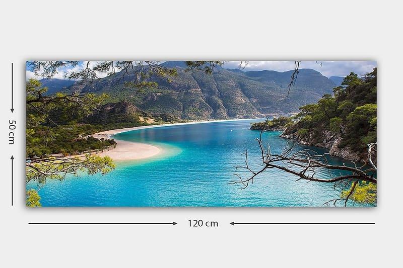 Canvasbilde YTY Nautical & Beach Flerfarget - 120x50 cm - Interiør - Maleri & posters - Lerretsbilder