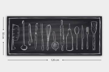 Canvasbilde YTY Object Flerfarget - 120x50 cm - Interiør - Maleri & posters - Lerretsbilder