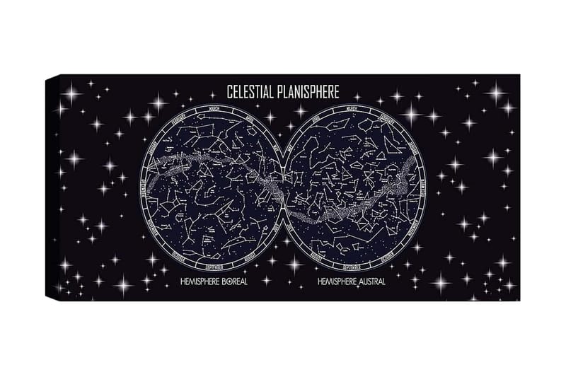 Canvasbilde YTY Outer Space Flerfarget - 120x50 cm - Interiør - Maleri & posters - Lerretsbilder