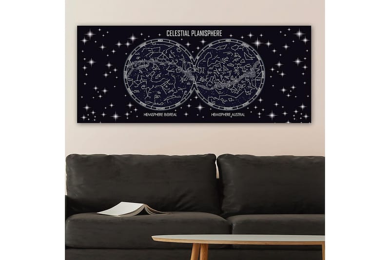 Canvasbilde YTY Outer Space Flerfarget - 120x50 cm - Interiør - Maleri & posters - Lerretsbilder